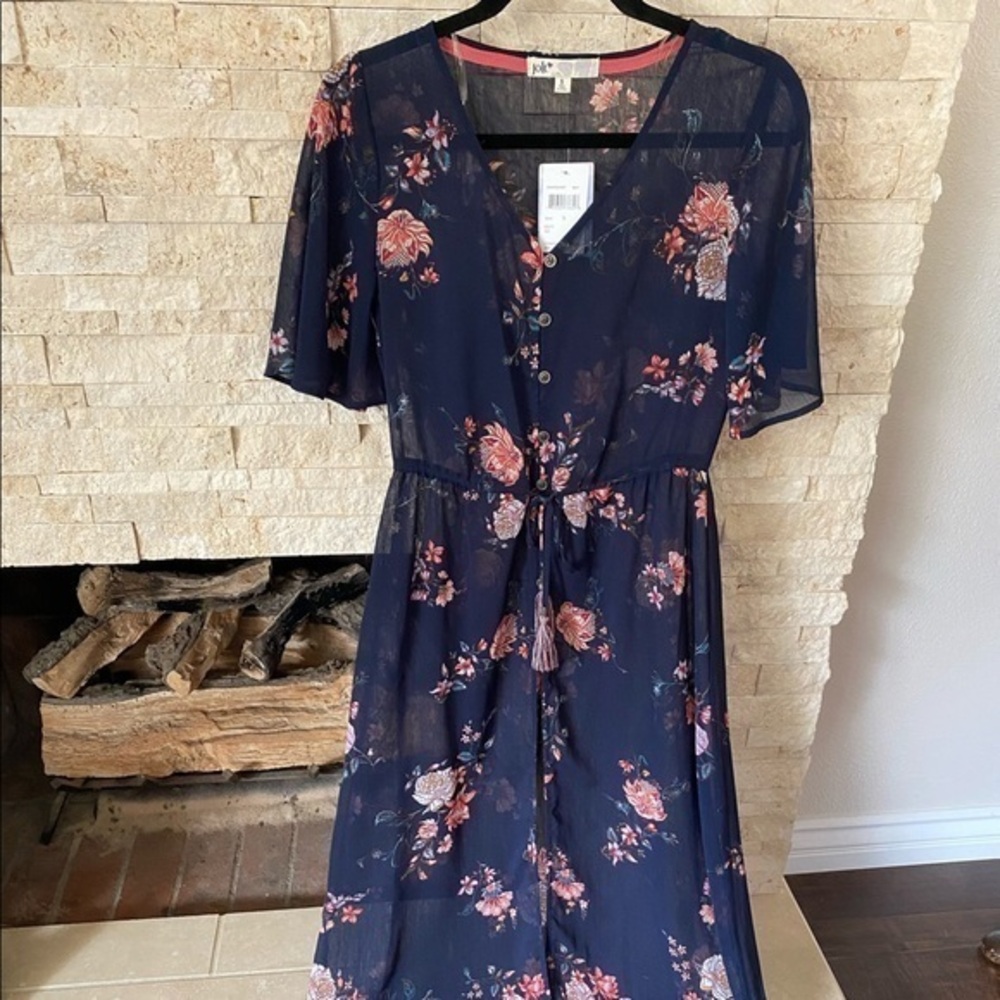 NWT JOLT sheer floral duster